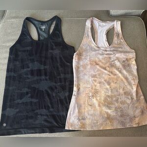 Lot Of 2  Athleta   Tank-Both Small Black/beige-gold